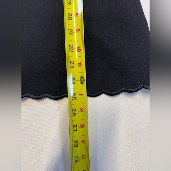 John Meyer black scalloped edge skirt blazer suit size 8 classic formal business - Picture 9 of 14